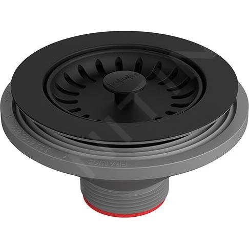 Tappo di scarico semi-integrato Franke, Fragranite, colore nero opaco, logo Franke 112.0668.276
