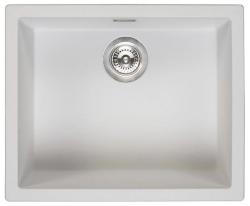 Lavabo bianco Ausmann Fibre 50x40cm da incasso, sopraelevato e a filo con tappo automatico in acciaio inossidabile 1208971898