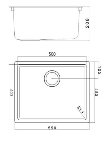 Lavabo bianco Ausmann Fibre 50x40cm da incasso, sopraelevato e a filo con tappo automatico in acciaio inossidabile 1208971898