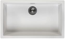 Ausmann Fibra bianco grande lavello 70x40cm da incasso, da appoggio e da montaggio a filo con tappo automatico in acciaio inossidabile 1208971904