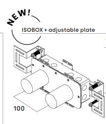 Waterevolution Miscelatore lavabo da incasso a 2 fori con regolazione T1.16.EBI