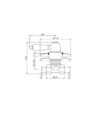Huber Croisette Rubinetto d'arresto ad incasso Cromo CS00031021