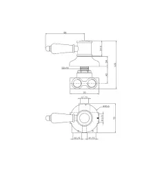 Huber Victorian Deviatore a 3 vie Cromo VT00027021