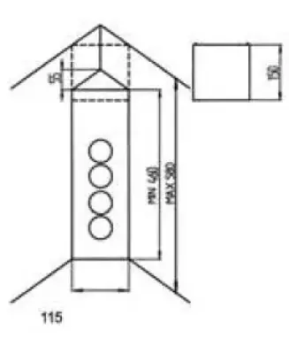 Colonna elettrica con 4 prese e con messa a terra ST3007