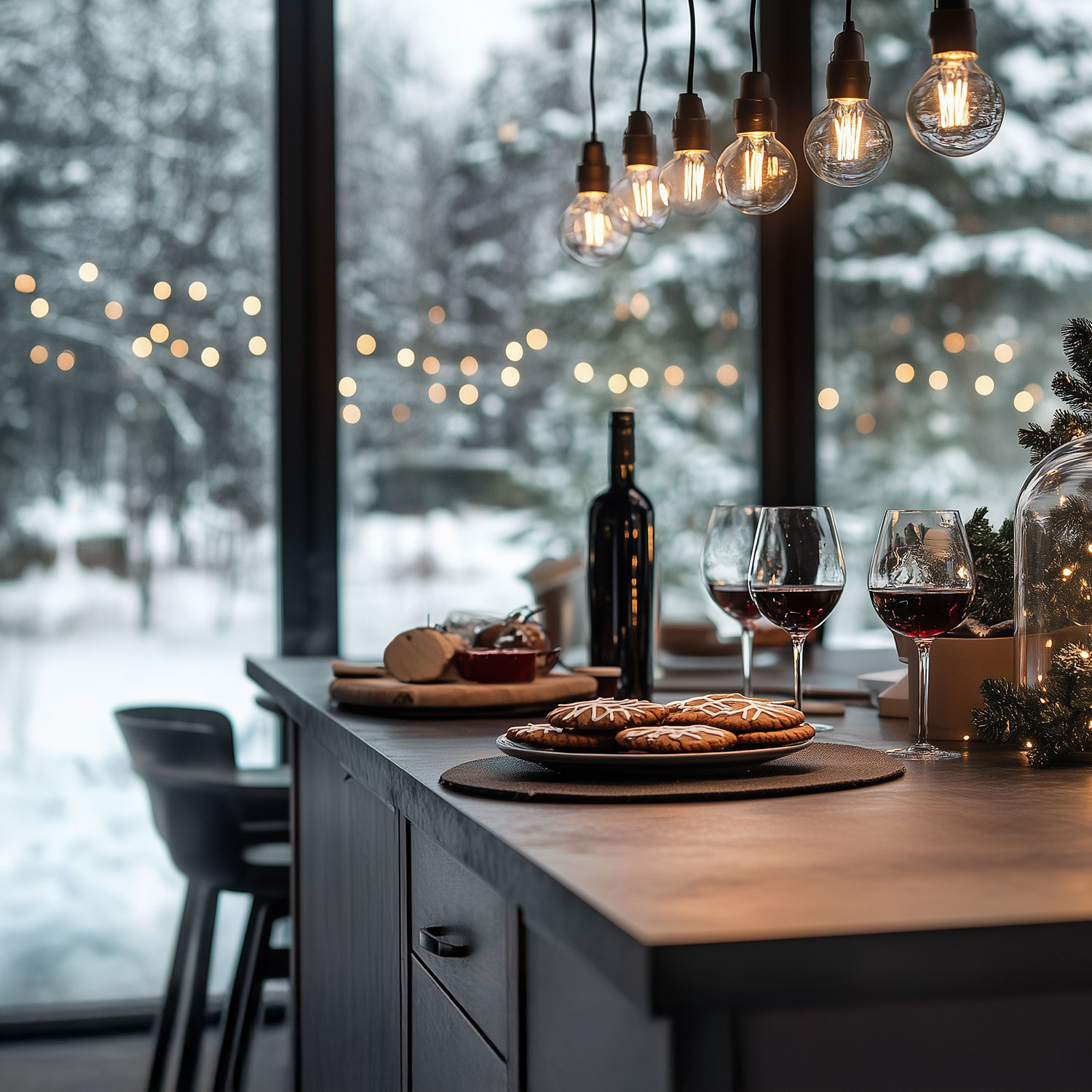Imposta l'Atmosfera: Idee di Illuminazione per una Cucina Natalizia Accogliente